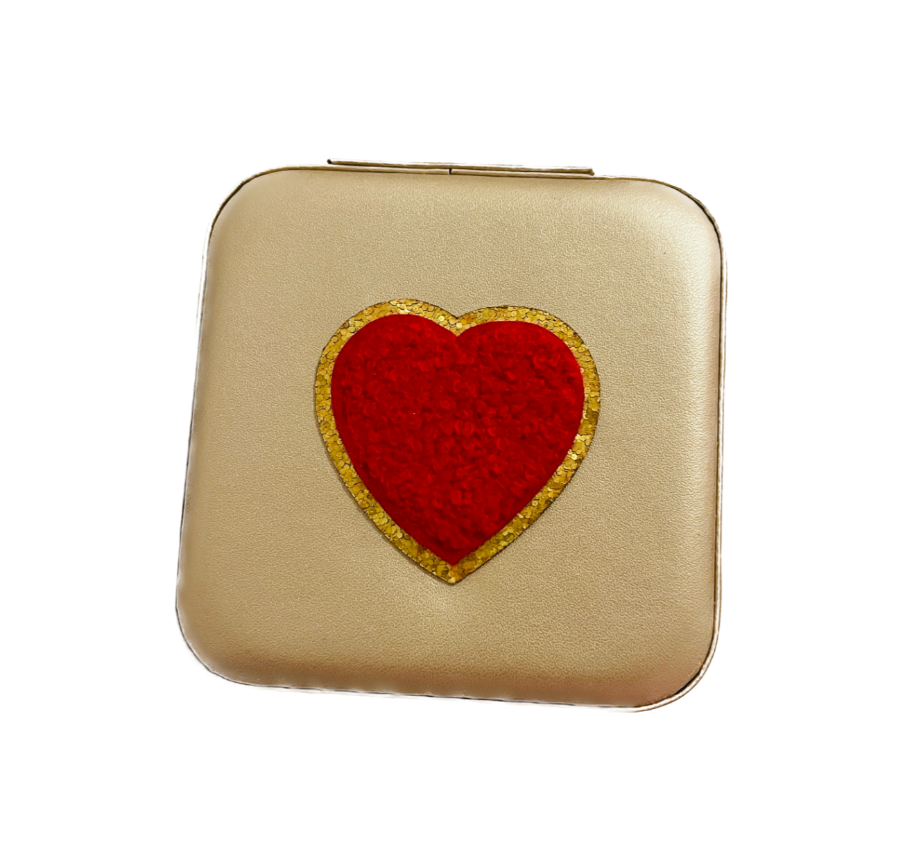 DIY Schmuckbox mit Herz Aufkleber-Patch – Geschenkidee zum Selbstgestalten