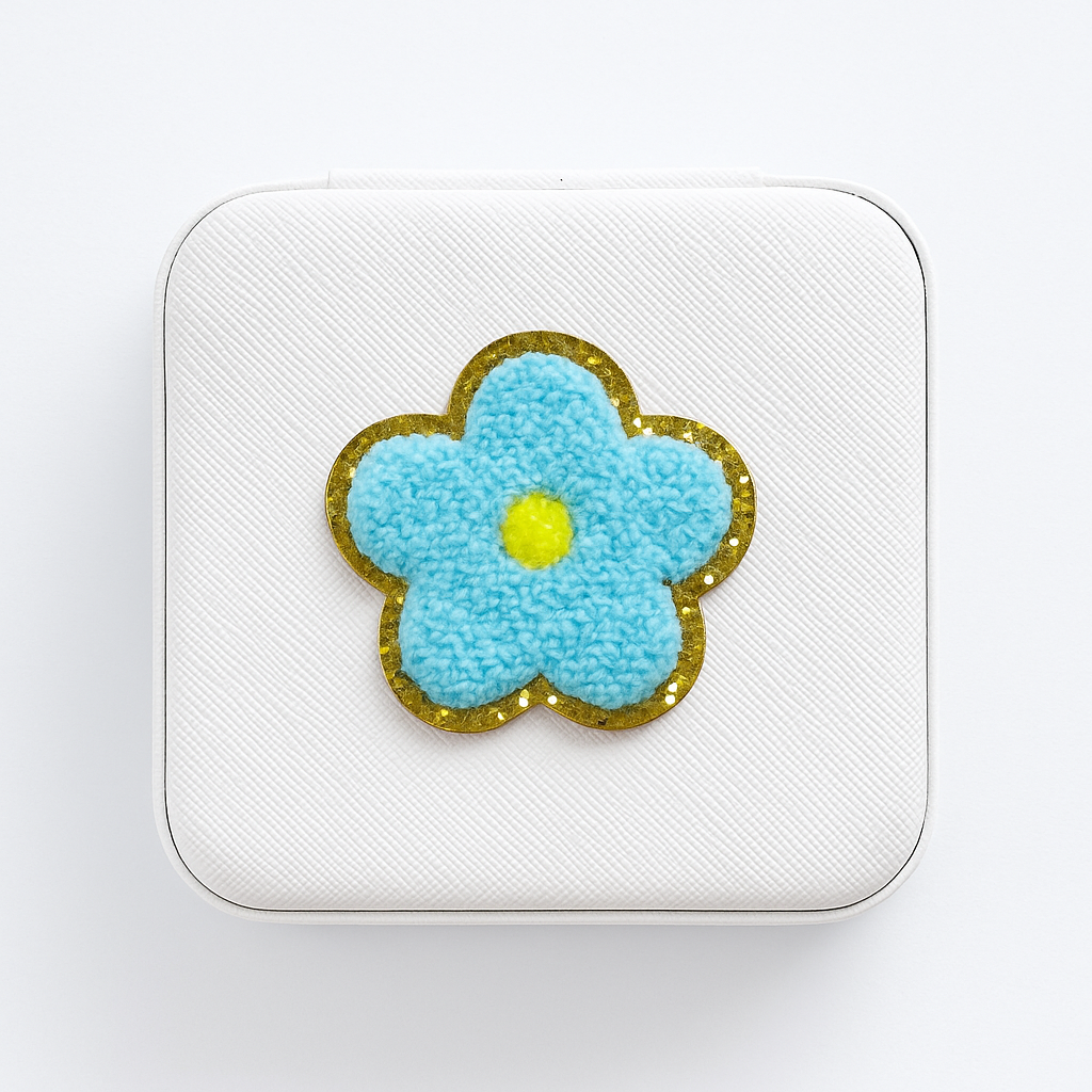 DIY Schmuckbox mit Blumen Aufkleber-Patch – Geschenkidee zum Selbstgestalten