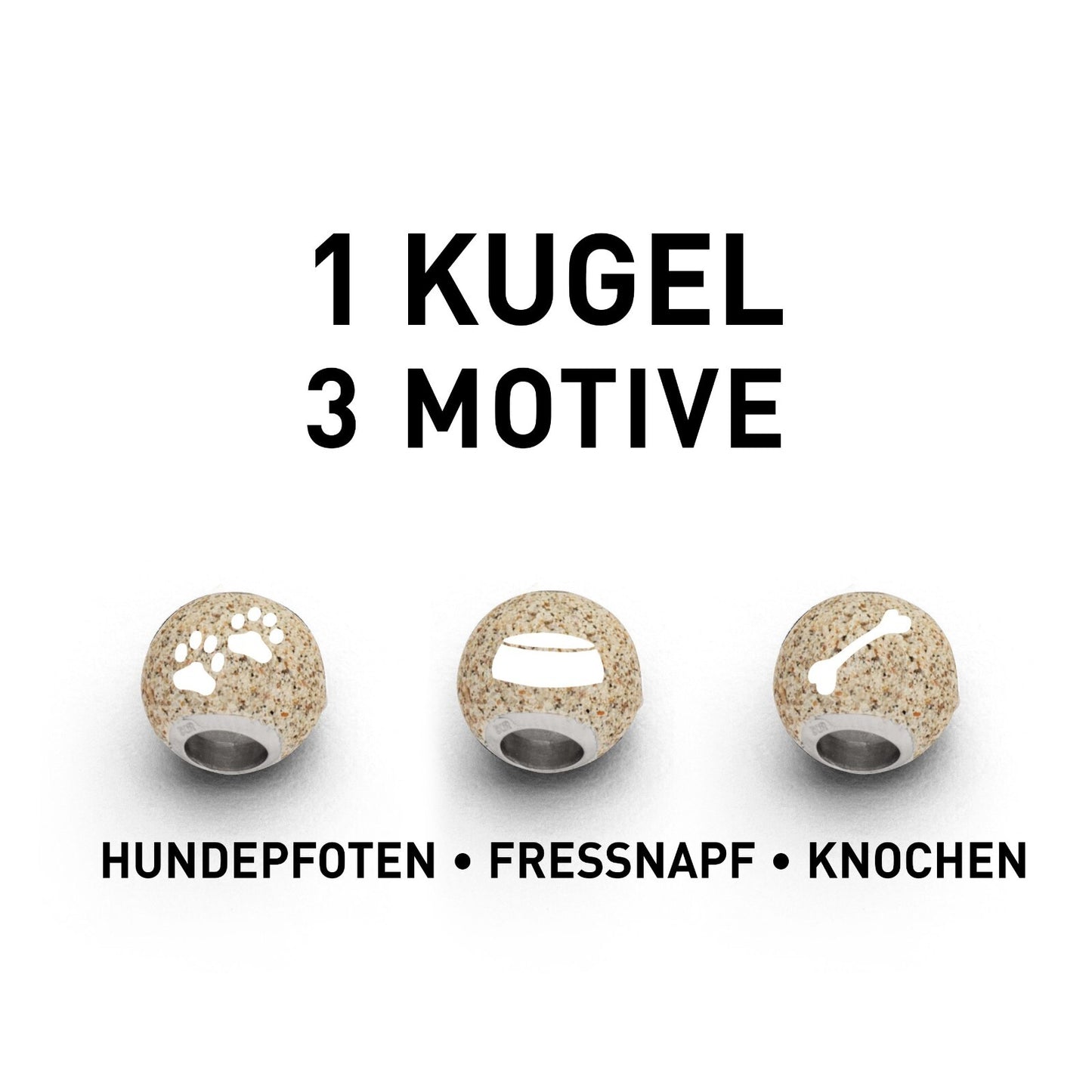 DUR 925 Silber Schmuck Anhänger "Bead Lucky Dog" P3413