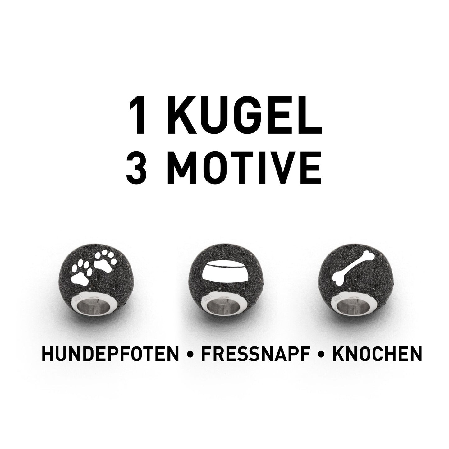 DUR 925 Silber Schmuck Anhänger "Bead Lucky Dog" P3414