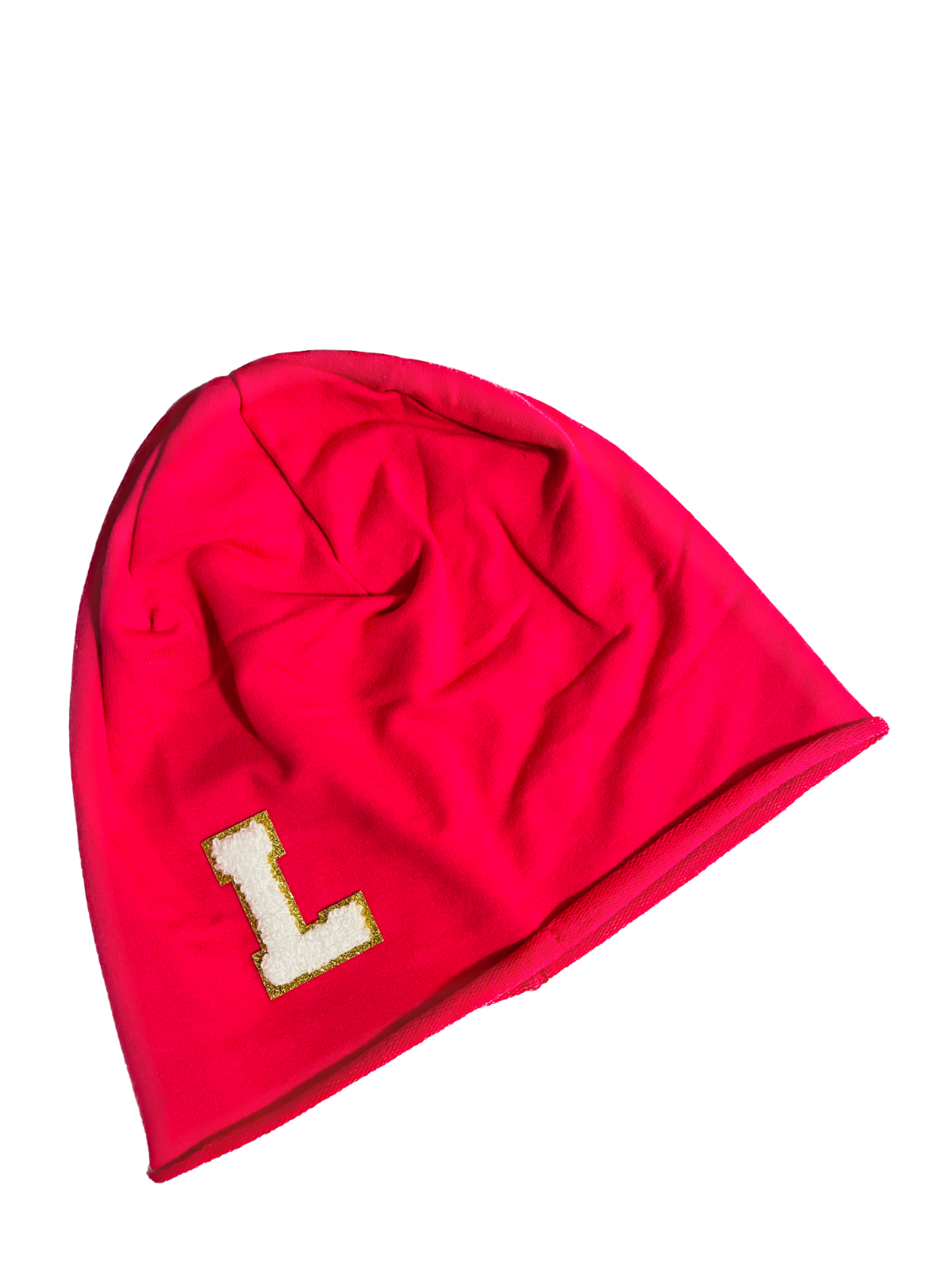 Initiale L Damen Jersey Beanie Summer schwarz pink grau blau