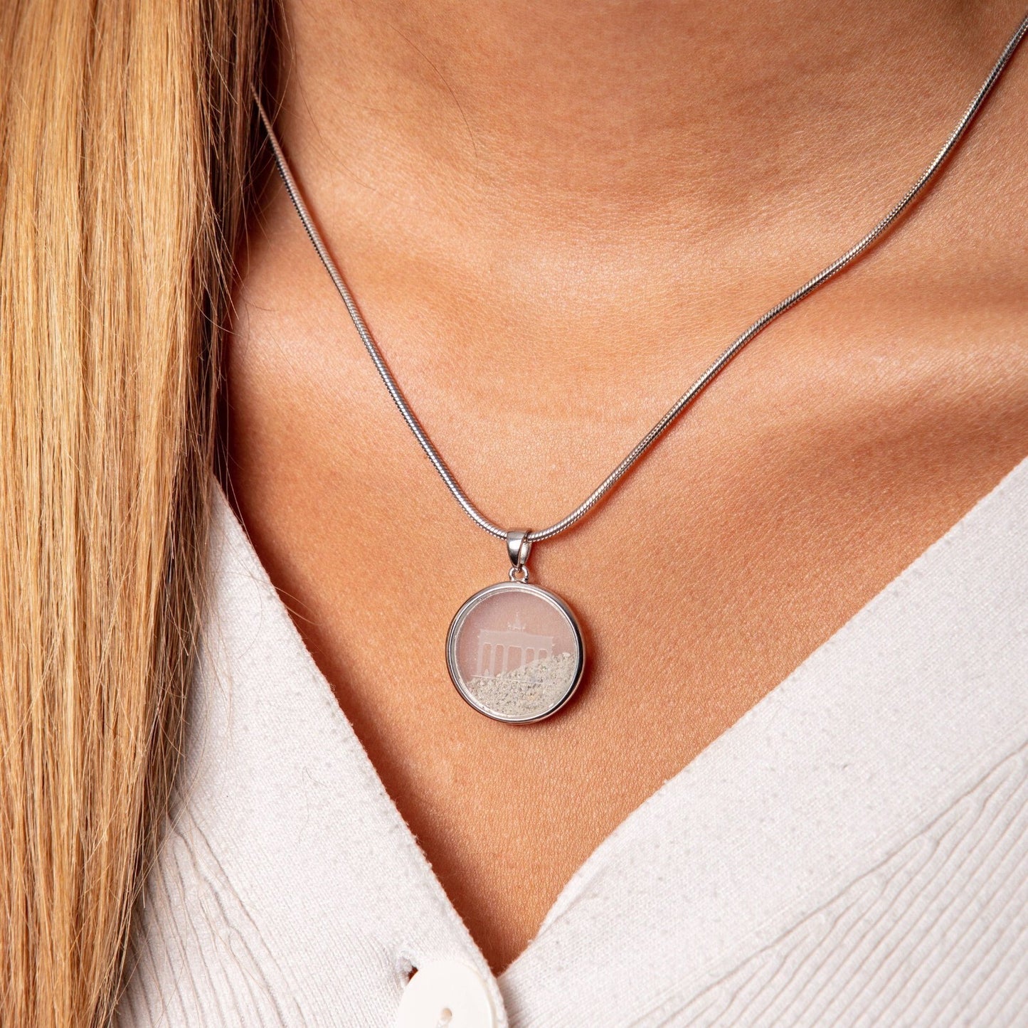 DUR Schmuck Anhänger "Brandenburger Tor" Silber 925 rhodiniert P3605