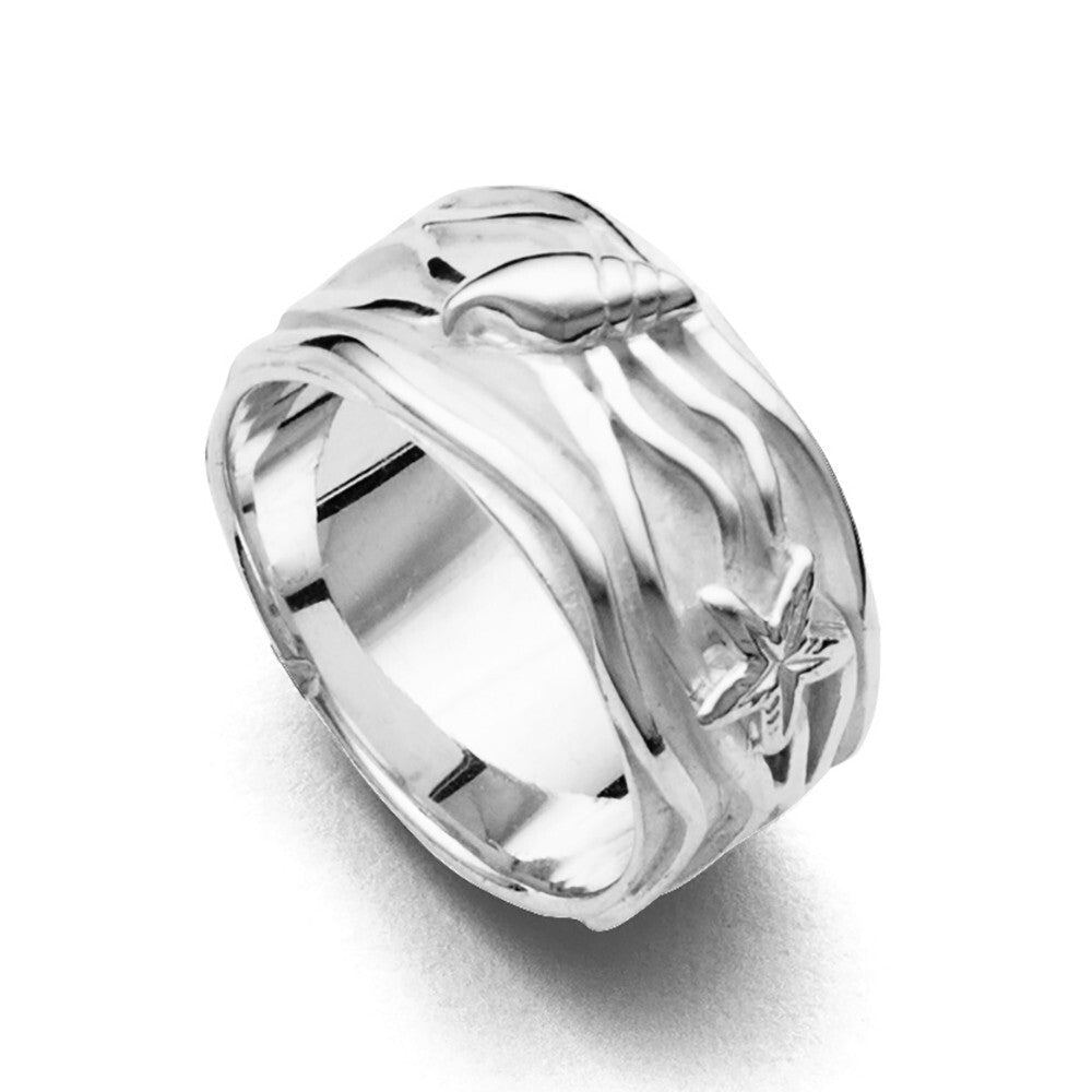 DUR 925 Silber Schmuck Ring "Strandwellen" R4484 NEU