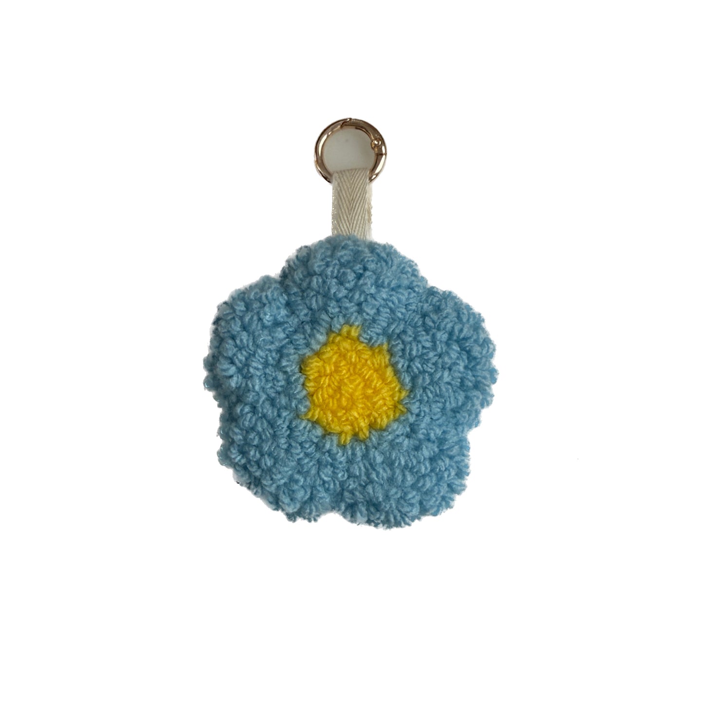 Blau Personalisierter Schlüsselanhänger Buchstabe Initiale Handmade Punch Needle Geschenk Freundin