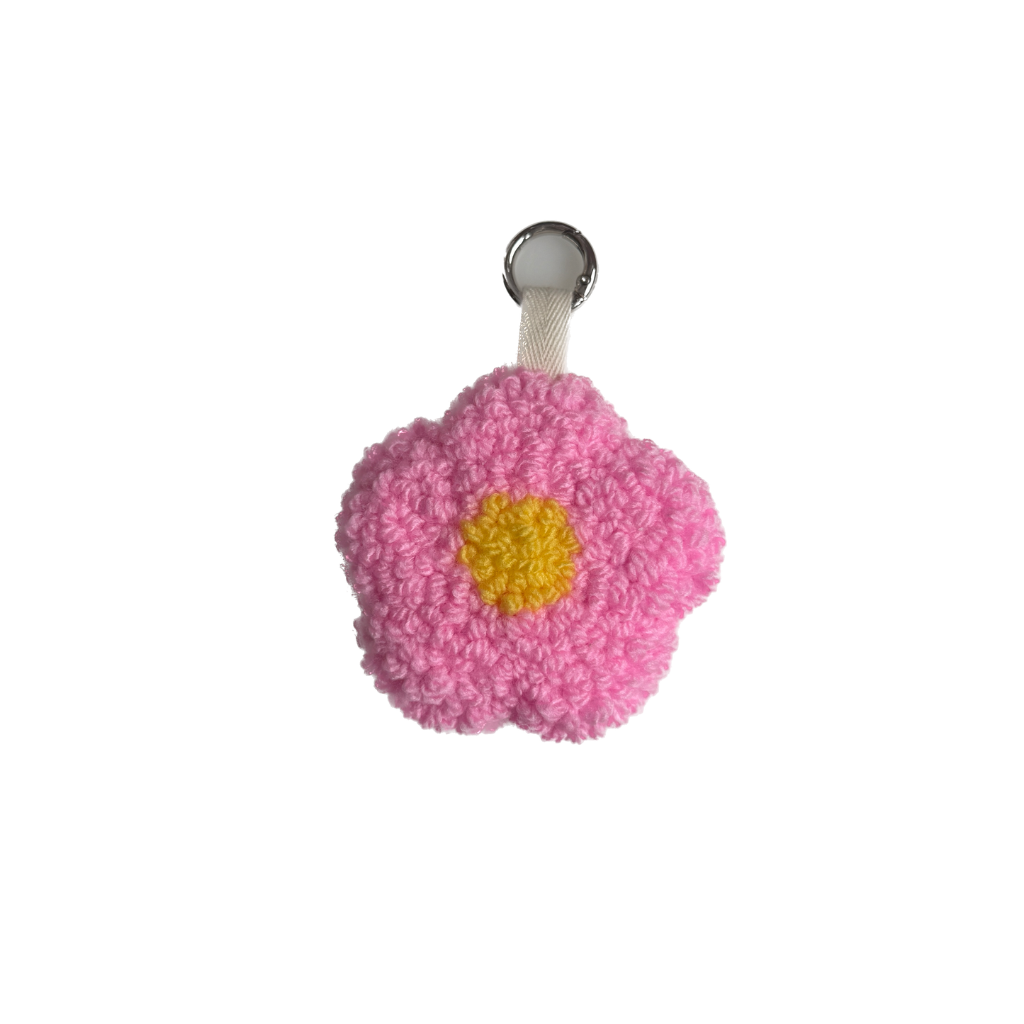 Blume Schlüsselanhänger handmade doppelseitig Taschenanhänger Punch Needle Geschenkidee