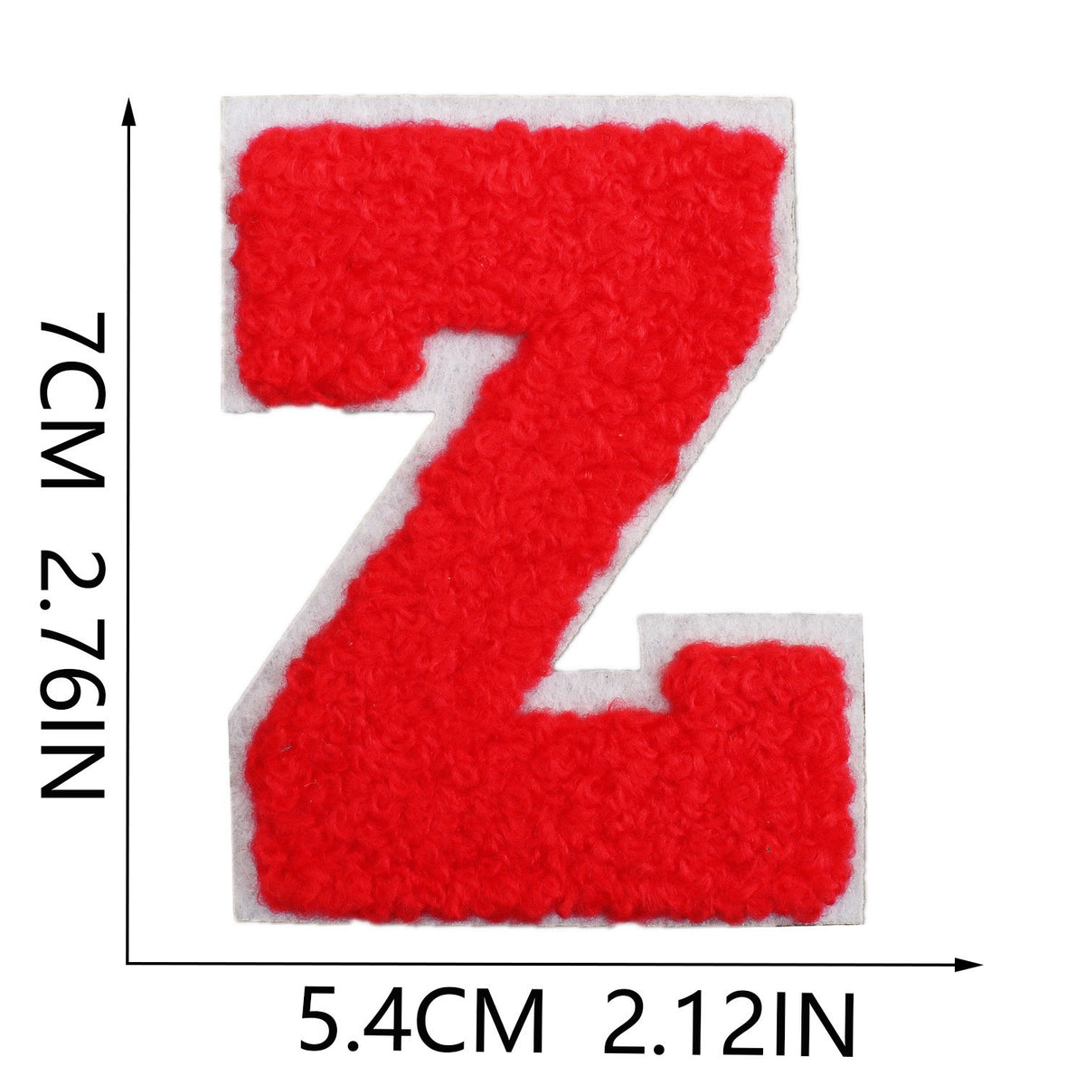 Rot 7cm Buchstaben A–Z Chenille Aufnäher Patches zum Aufbügeln für Kleidung DIY