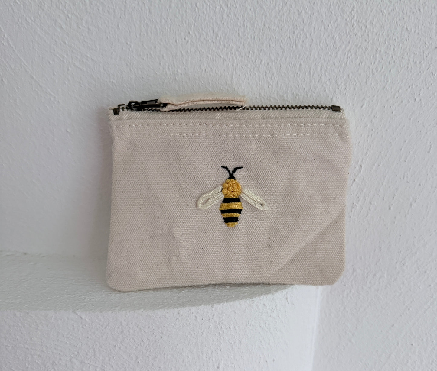 Handgestickte Baumwoll-Geldbörse XS – Herz, Stern, Blume uvm. – Unikat & Geschenk