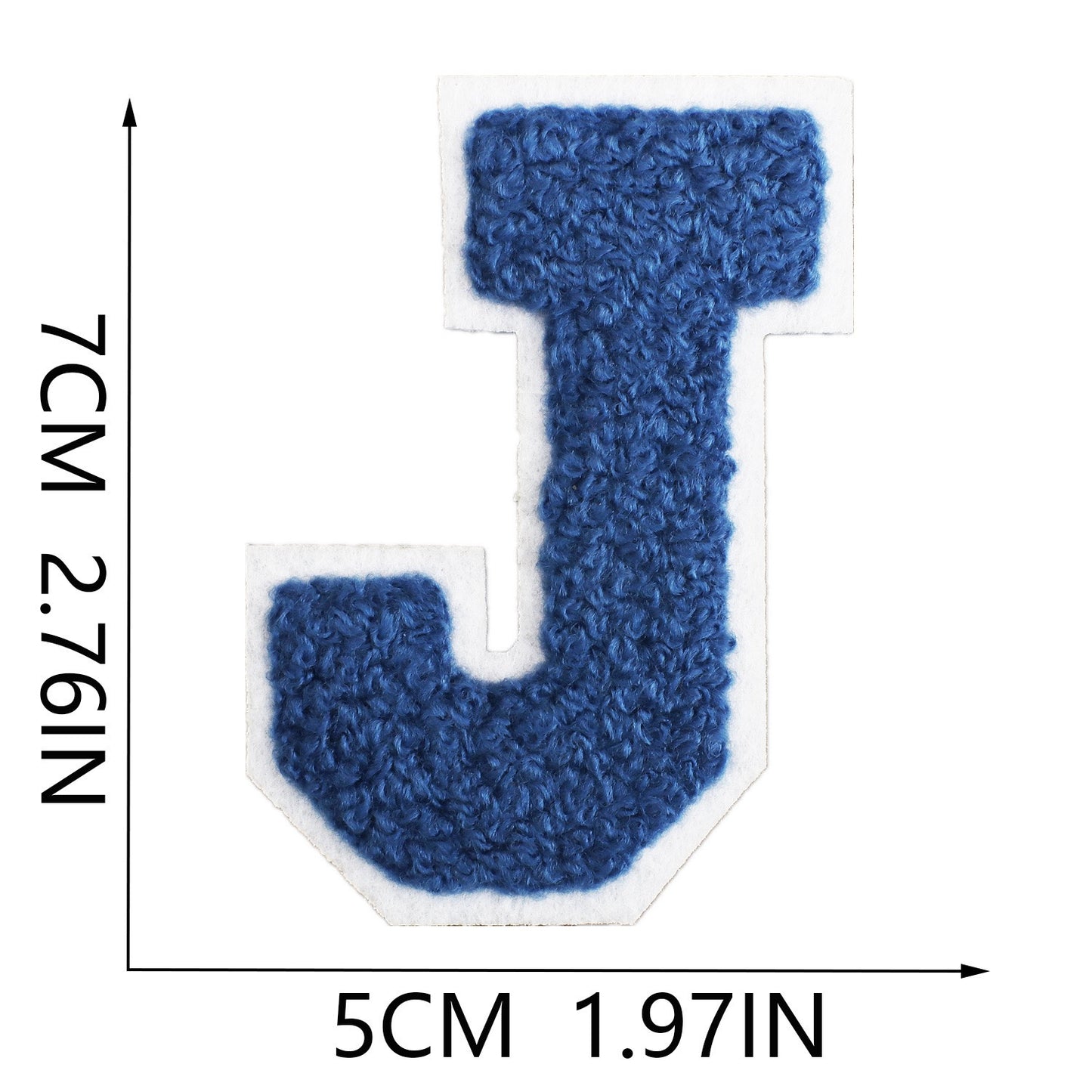 Royalblau Buchstaben A–Z Chenille Aufnäher Patches zum Aufbügeln für Kleidung DIY