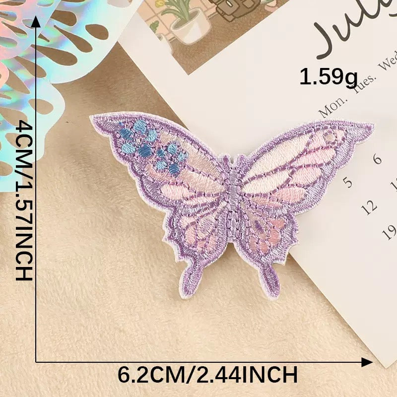 Schmetterling Stickerei Sticker Aufkleber Aufnäher für Handyhülle Laptop Kleidung Taschen DIY