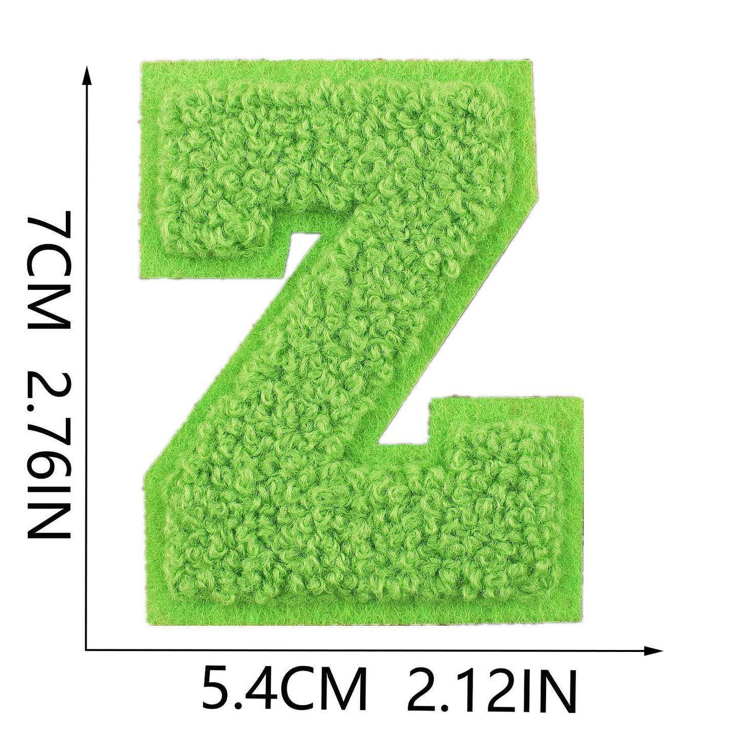 7cm Chenille Buchstaben A–Z Patch Aufnäher Aufbügelbar Kleidung Taschen DIY Farbmix 1 Mehrfarbig
