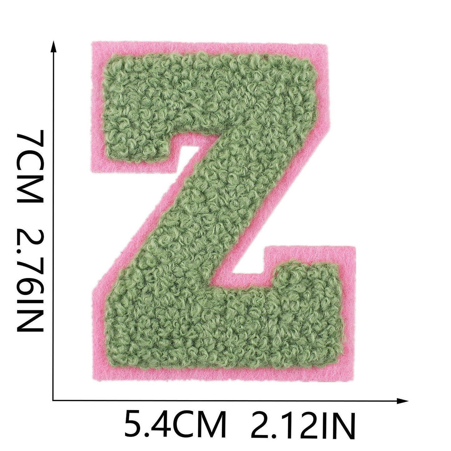 7cm Chenille Buchstaben A–Z Patch Aufnäher Aufbügelbar Kleidung Taschen DIY Farbmix 2 Mehrfarbig