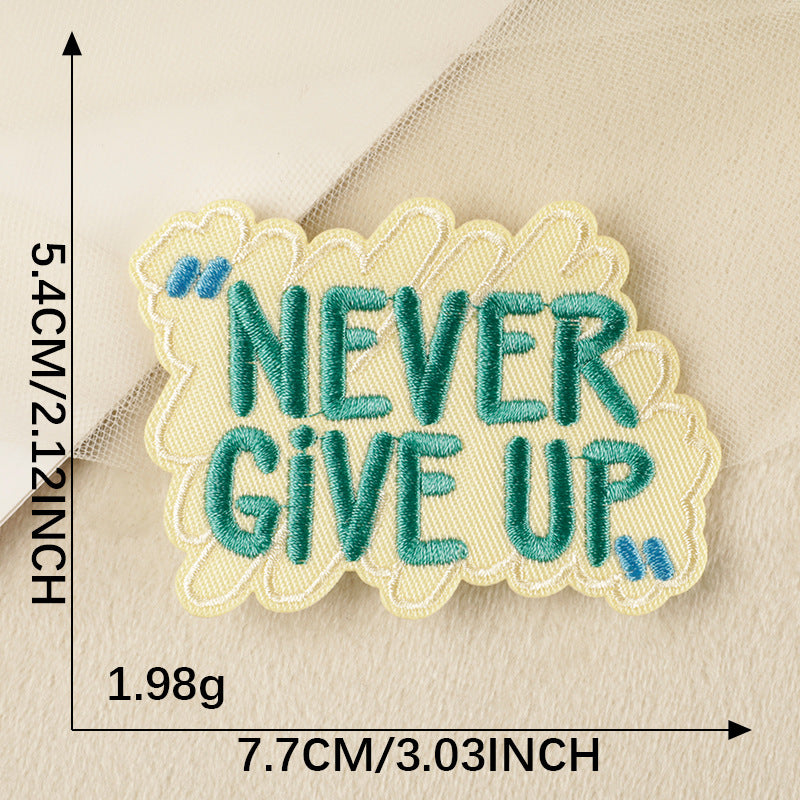 Motivations Spruch Patch zum Aufbügeln – Stickerei 5–8 cm – positive Botschaften