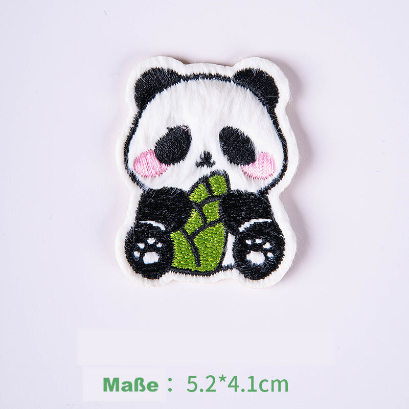 Panda Patches zum Aufbügeln Aufnäher DIY Bügelbild für Kleidung Tasche Schuhe Schal Mütze