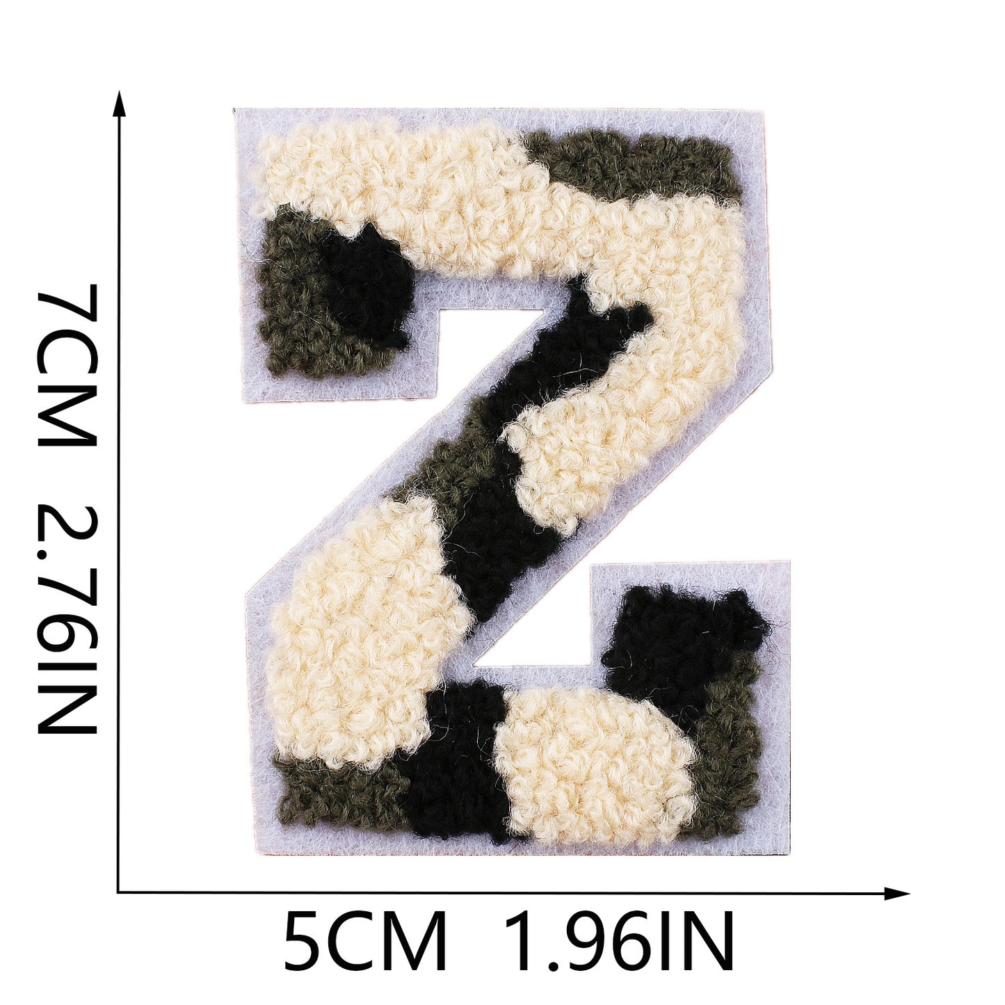 Camouflage Buchstaben A–Z Chenille Aufnäher Patches zum Aufbügeln für Kleidung DIY