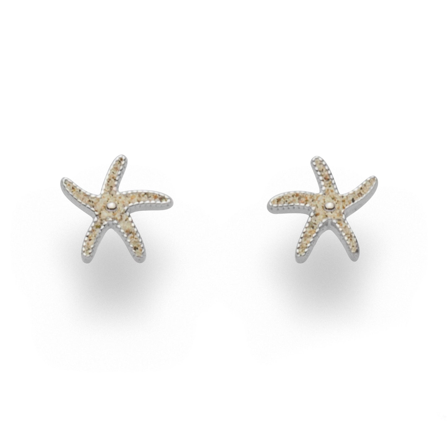 DUR Silber Schmuck Ohrring Ohrstecker "Seestern II & III" Strandsand O4920 O4993