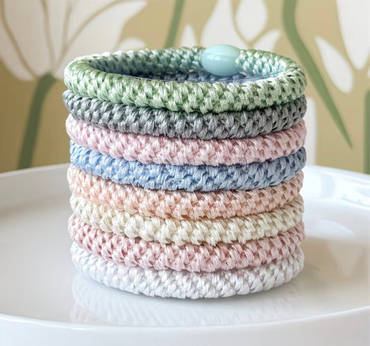 Haargummis 8er Pack Ostern Geschenk Haarschonend Haarstyling Rosa