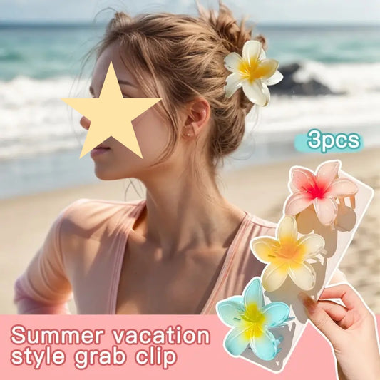 3er-Set Elegante Lotus Blumen Haarspange Krallen-Haarklammer für Hochsteckfrisuren