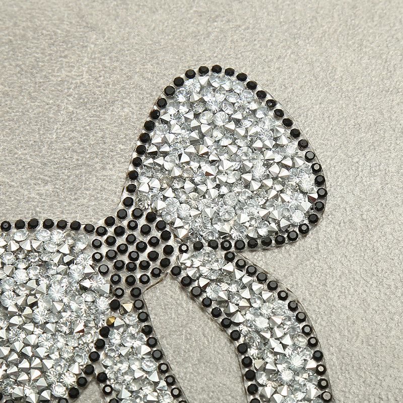 Strassstein Schleife-Aufnäher-Aufbügeln für DIY Kleidung Schuhe Taschen