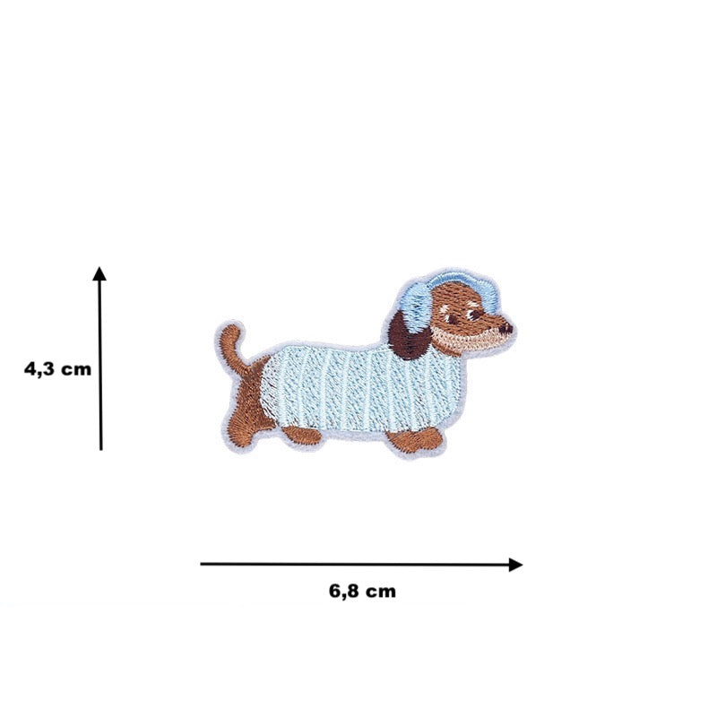 Hund Stickerei Patch Serie C selbstklebend Sticker oder aufbügelbar Iron-On DIY Handyhülle