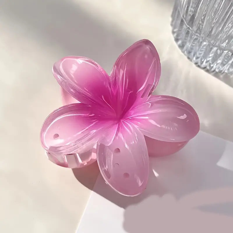 1x Elegante Lotus Blumen Haarspange Krallen-Haarklammer für Hochsteckfrisuren