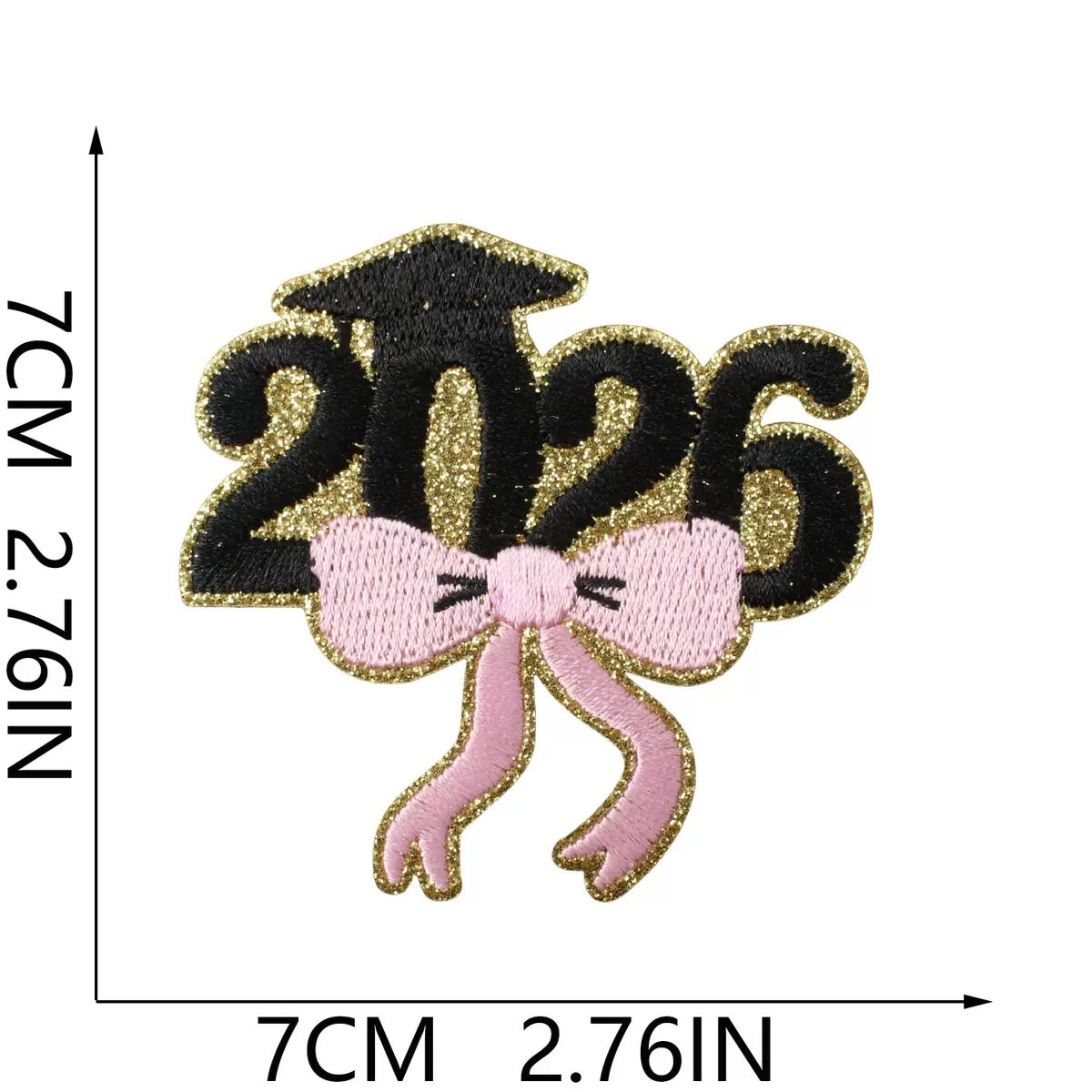 Abschluss 2026 Patch zum Aufbügeln – Graduate Aufnäher DIY Bügelbild für Kleidung, Taschen, Jeans & Rucksack