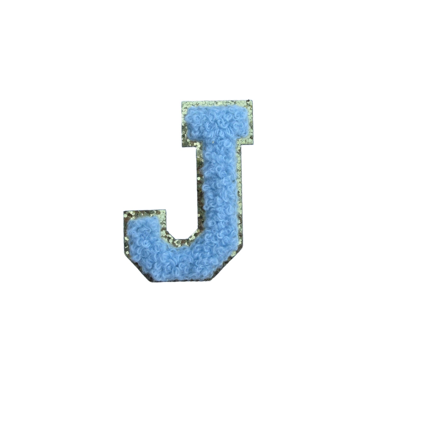 Hellblau A-Z Chenille Buchstaben Sticker Aufkleber Aufnäher für Handyhülle Kleidung Taschen DIY