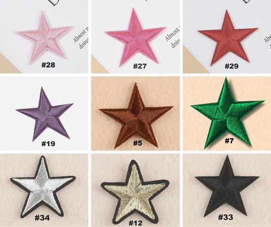 Stern Patch klein 4 cm zum Aufbügeln – 30+ Farben – Fashion & Reparatur