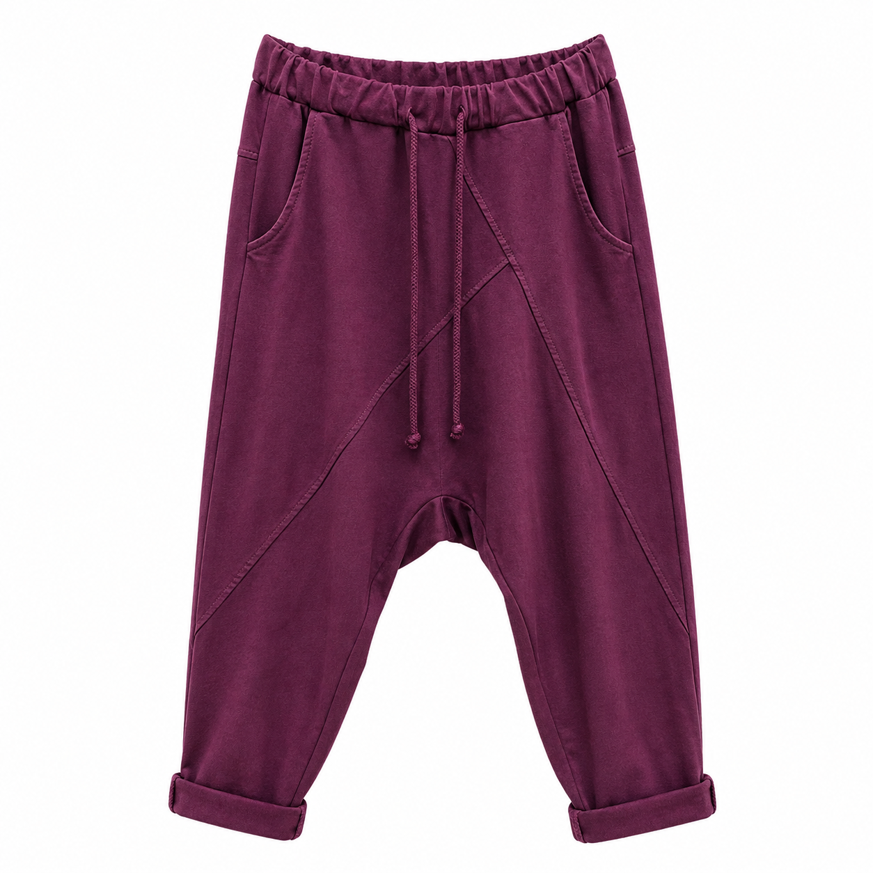 Wiya Damen Jogpants Baggy Boyfriend Hose Baumwolle Stretch One Size 38–40 schwarz