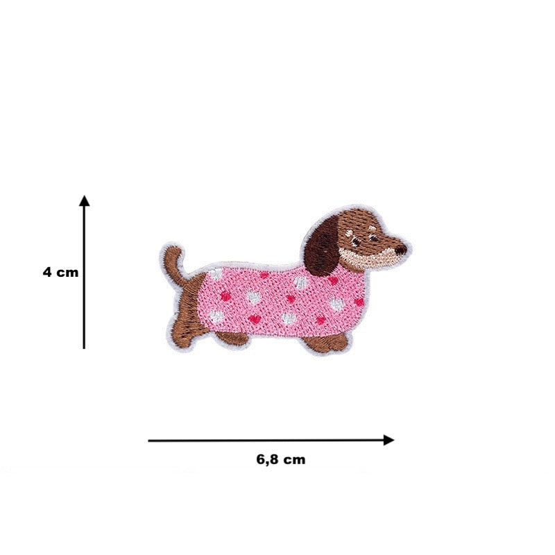 Hund Stickerei Patch Serie C selbstklebend Sticker oder aufbügelbar Iron-On DIY Handyhülle