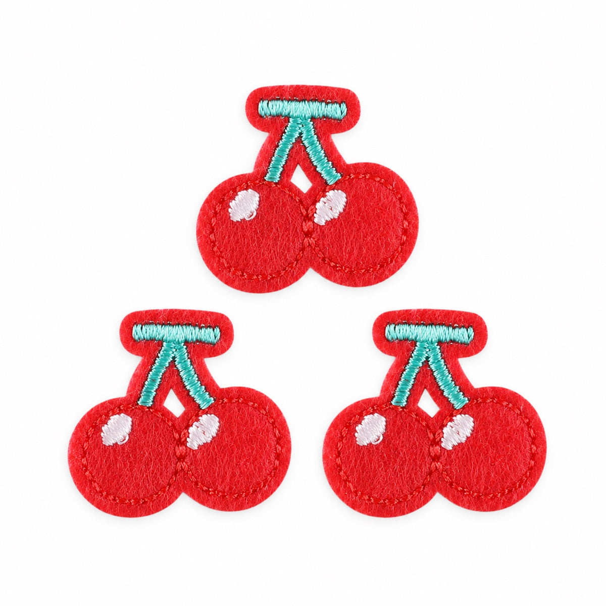 Mini Kirsche Herz Patches Applikation Bügelbilder Aufnäher – Aufbügeln, DIY Bekleidung Taschen Deko