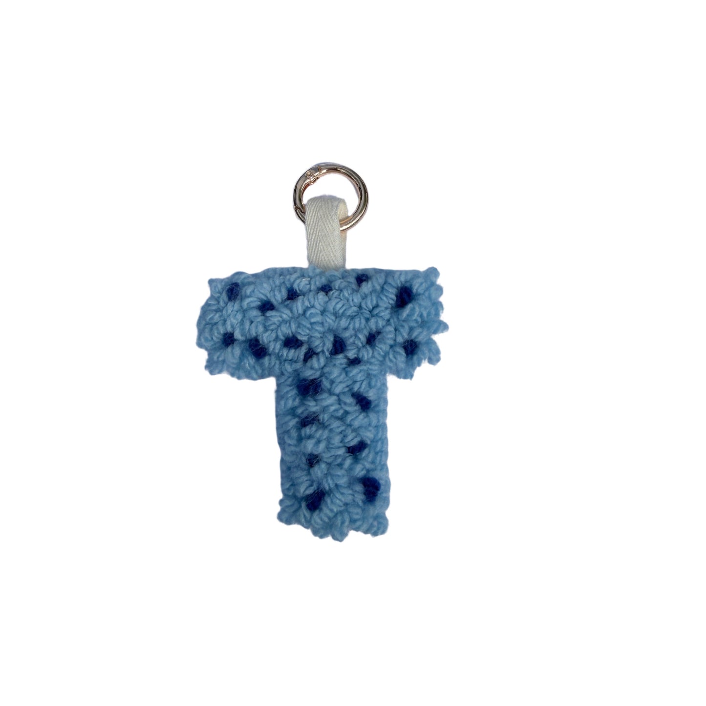 Blau Personalisierter Schlüsselanhänger Buchstabe Initiale Handmade Punch Needle Geschenk Freundin