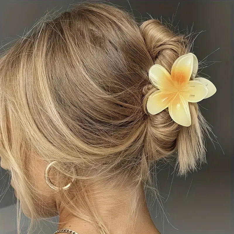 1x Elegante Lotus Blumen Haarspange Krallen-Haarklammer für Hochsteckfrisuren