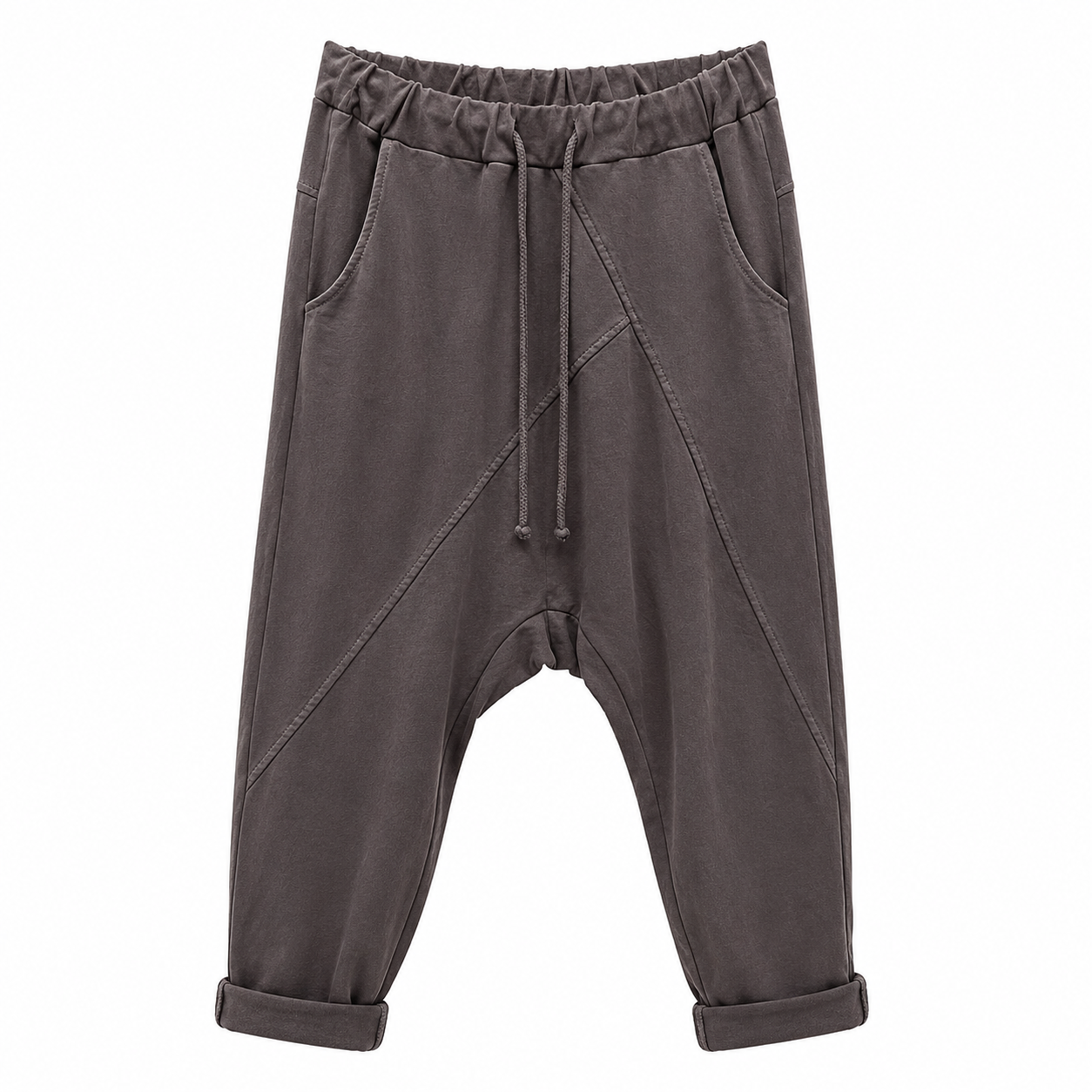 Wiya Damen Jogpants Baggy Boyfriend Hose Baumwolle Stretch One Size 38–40 schwarz
