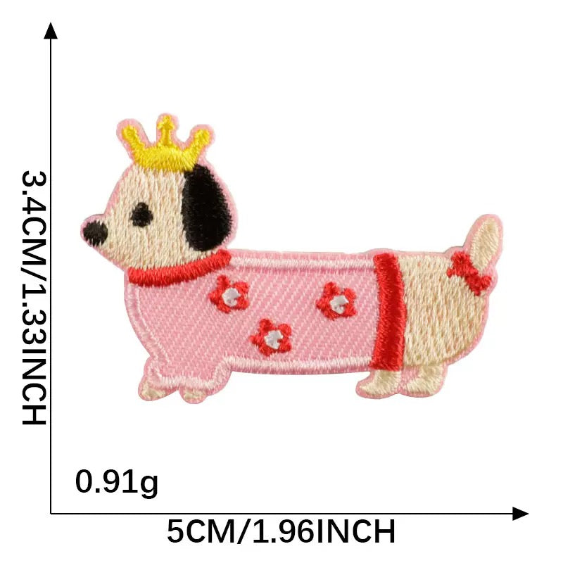 Hund Stickerei Patch Serie B selbstklebend Sticker oder aufbügelbar Iron-On DIY Handyhülle