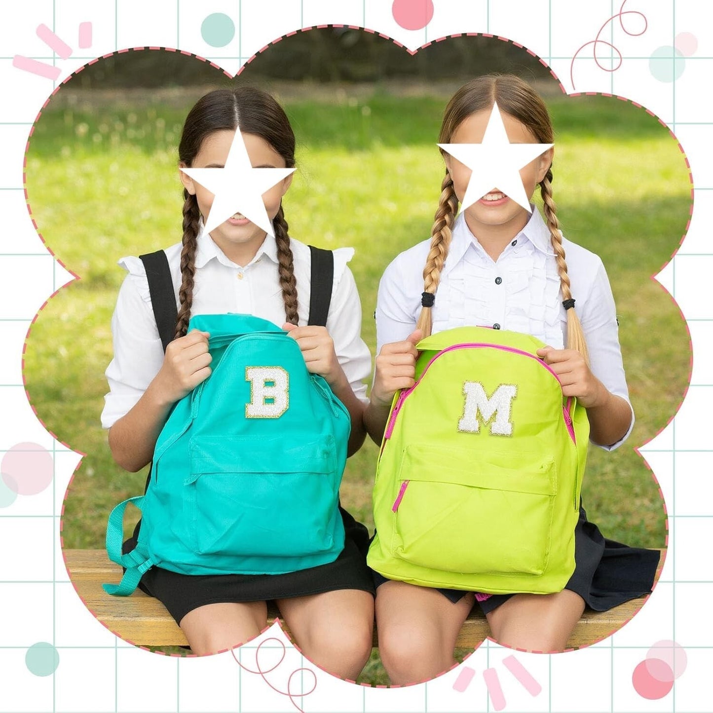 weiß A-Z Buchstaben-Aufkleber für DIY-Kleidung Schuhe Taschen Handyhülle