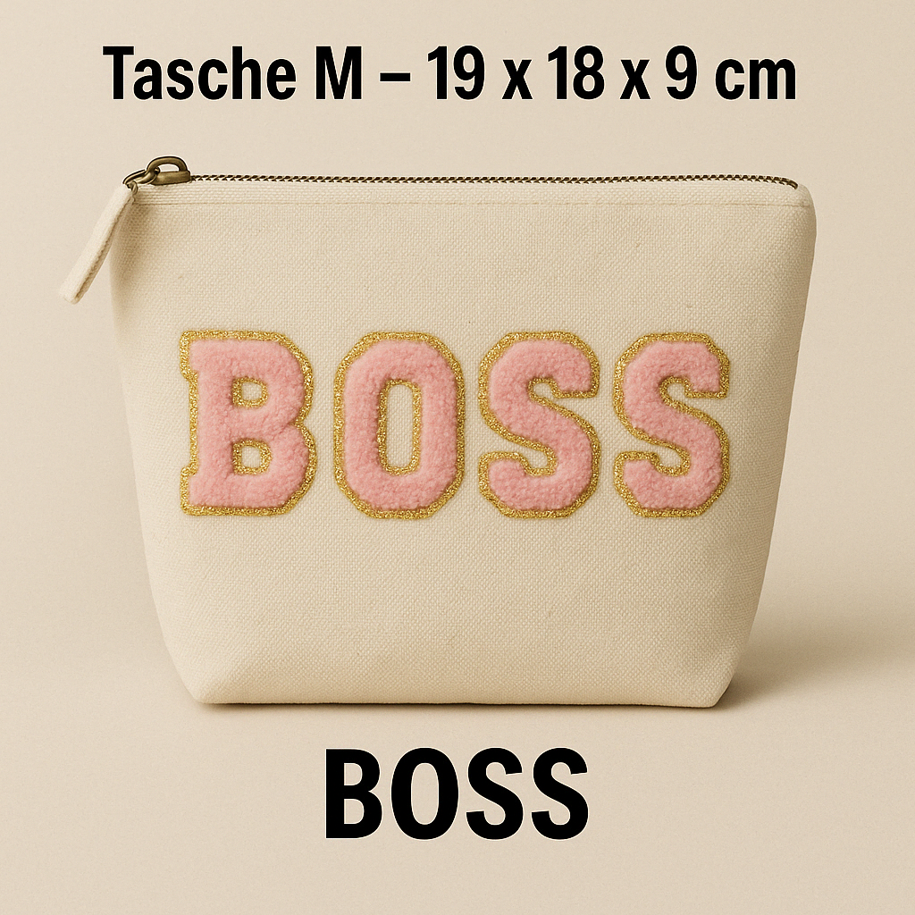 Kosmetiktasche M personalisiert • DIY Tasche mit Wunschname • LOVE MAMA Geschenk