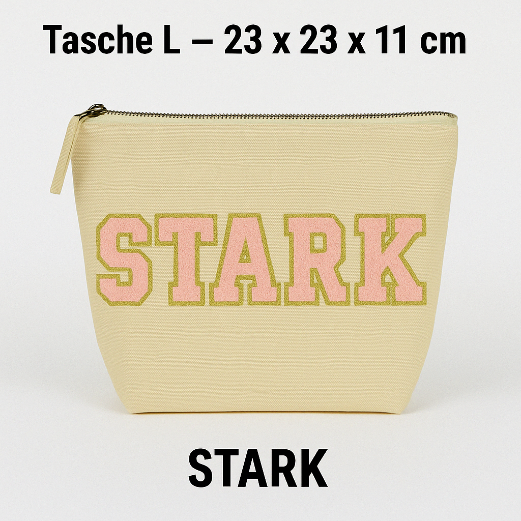 Kosmetiktasche L personalisiert • DIY Tasche mit Wunschname • Happy Geschenk