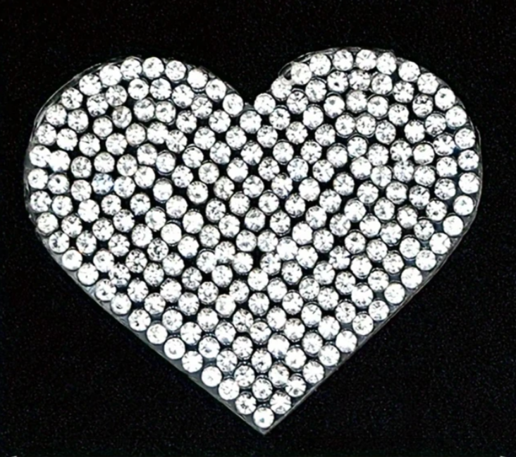 Herz Glitzer Patches zum Aufbügeln DIY Bügelbild für Kleidung Taschen Jeans Tuch