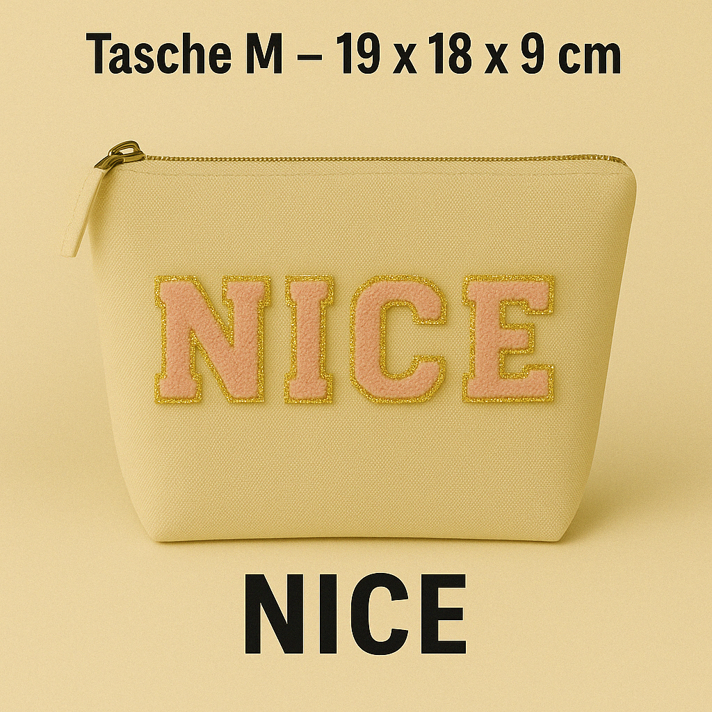 Kosmetiktasche M personalisiert • DIY Tasche mit Wunschname • LOVE MAMA Geschenk