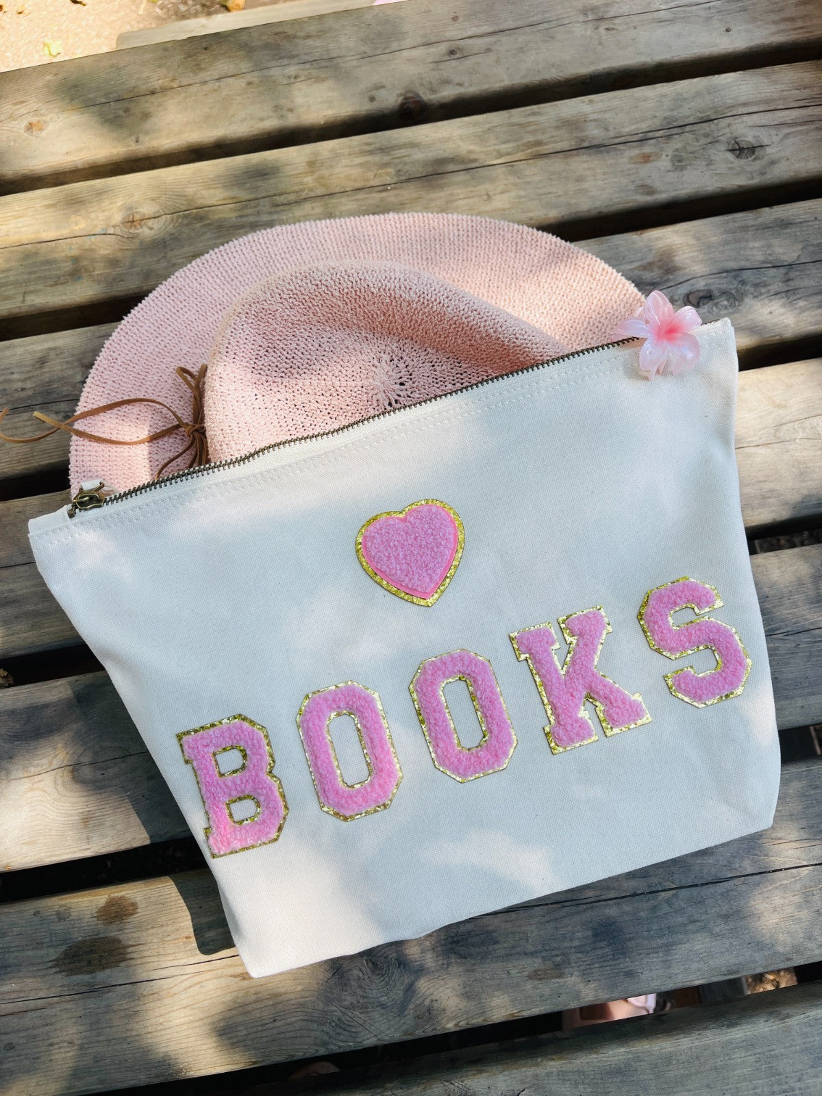 Große Buchhülle Büchertasche Lesetasche Schutztasche für Bücher personalisiert L