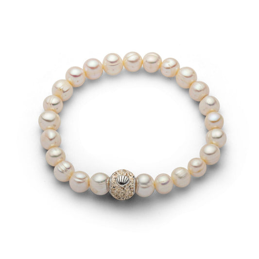 DUR 925 Silber Schmuck Armband "Perle“ mit Strandsand-Bead A1569