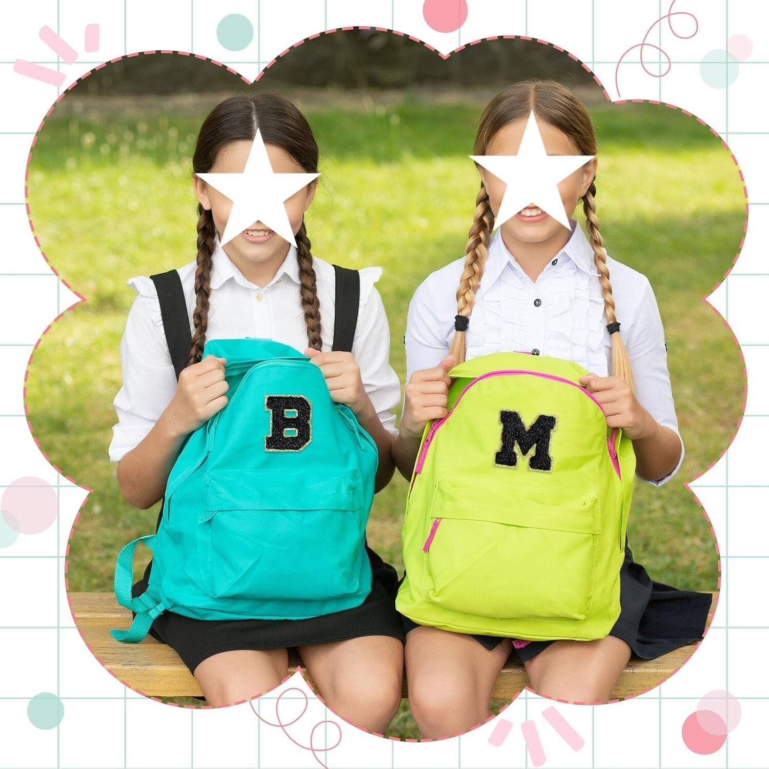 schwarz A-Z Buchstaben-Aufkleber für DIY-Kleidung Schuhe Taschen Handyhülle