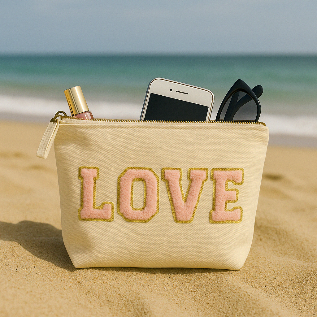 Kosmetiktasche M personalisiert • DIY Tasche mit Wunschname • LOVE MAMA Geschenk