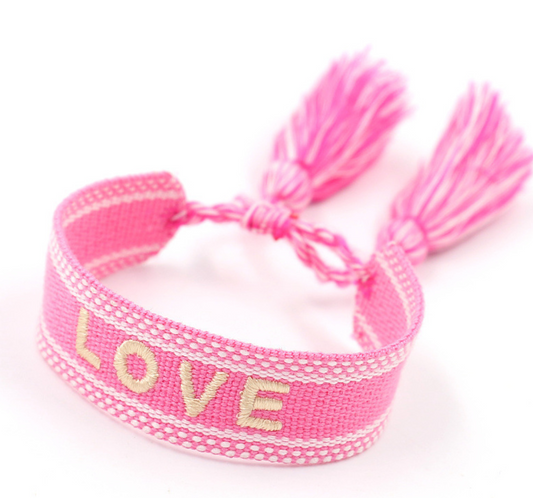 Gift4U Damen Armband Freundschaftsarmbänder Love Dream "BE HAPPY" beige