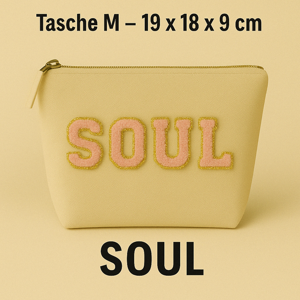 Kosmetiktasche M personalisiert • DIY Tasche mit Wunschname • LOVE MAMA Geschenk