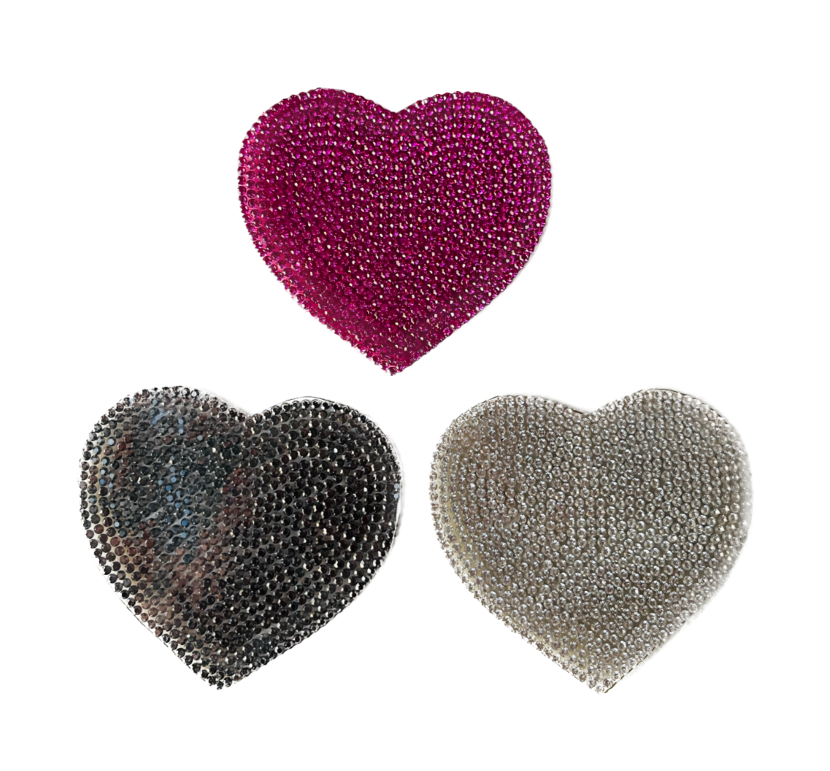 Herz Glitzer Patches zum Aufbügeln DIY Bügelbild für Kleidung Taschen Jeans Tuch