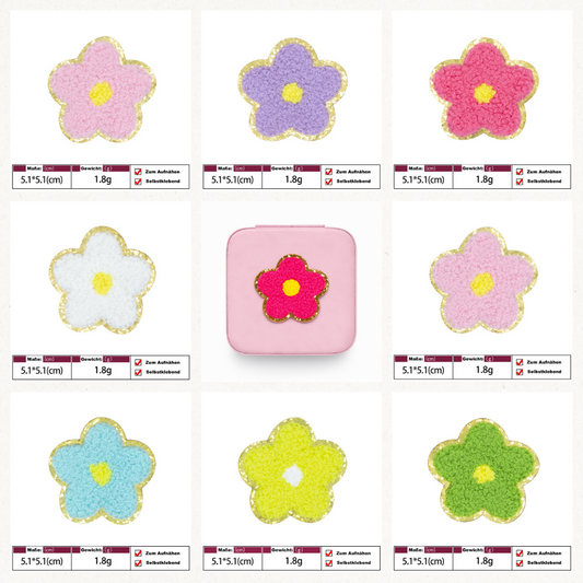 Blumen Patch Aufkleben • DIY Bügelbild für Handyhülle Tasche Kleidung