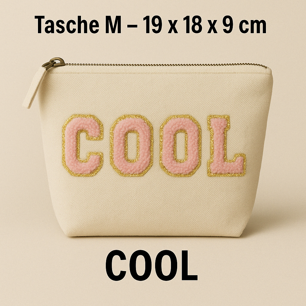 Kosmetiktasche M personalisiert • DIY Tasche mit Wunschname • LOVE MAMA Geschenk