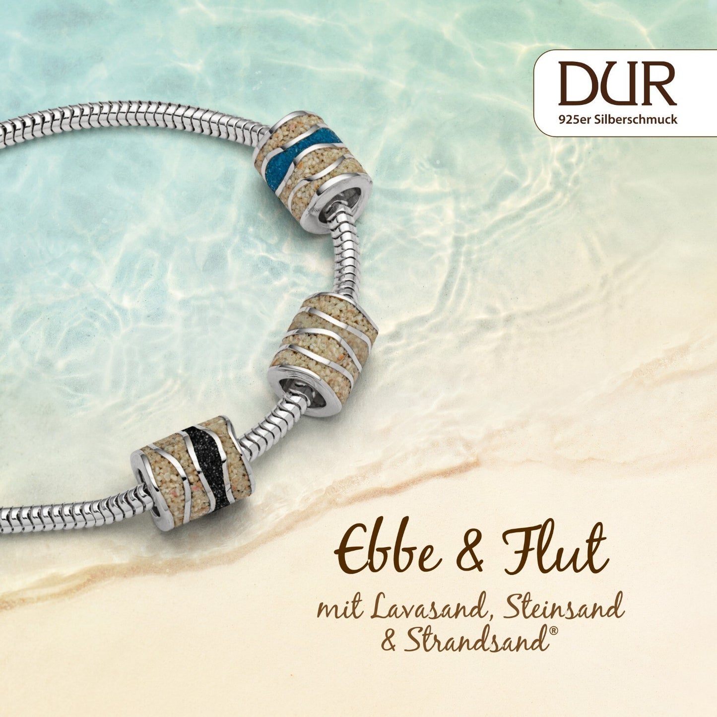 DUR 925er Silber Schmuck Armband „Schlange“ dick 3 mm A1134