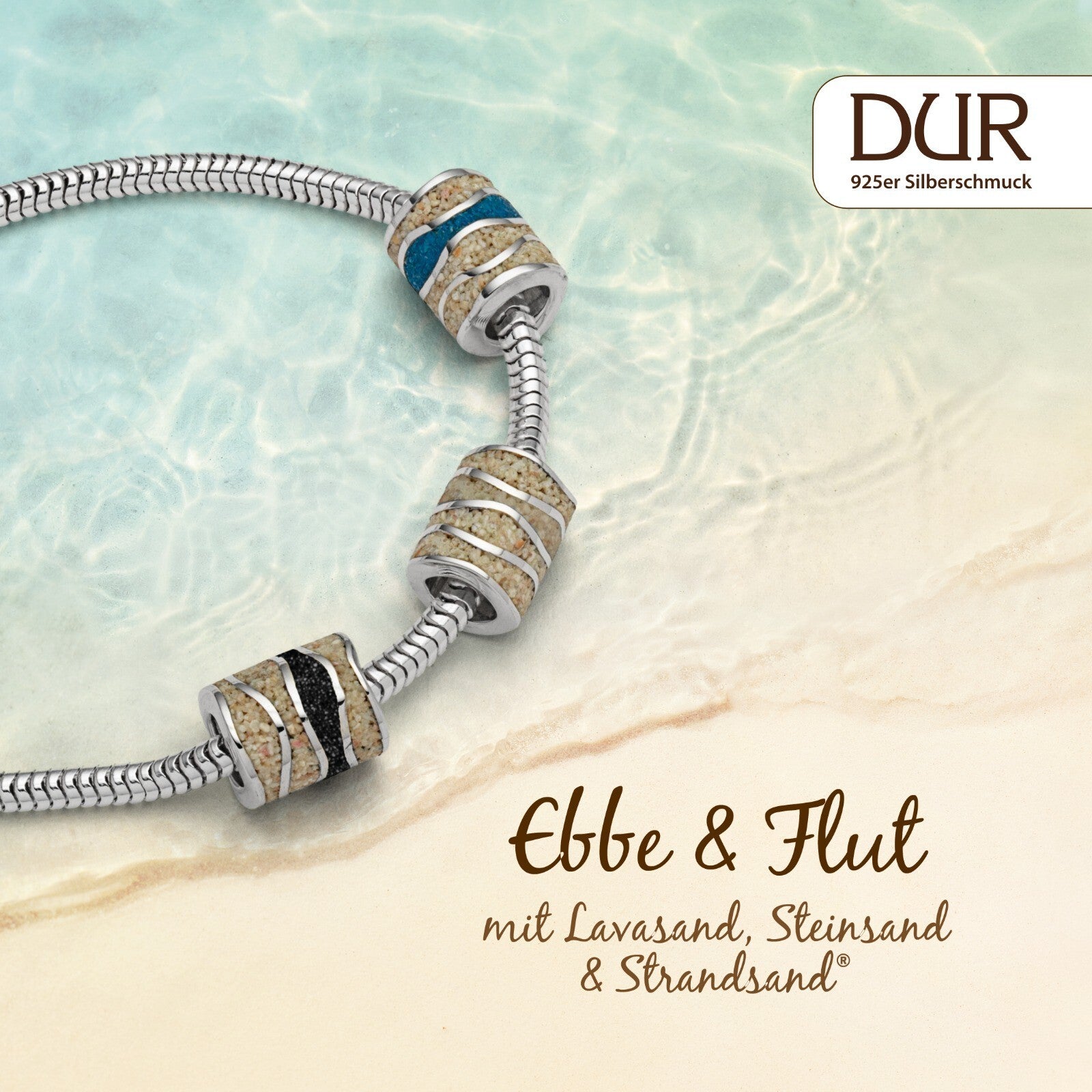 DUR 925er Silber Schmuck Armband „Schlange“ dick 3 mm A1134